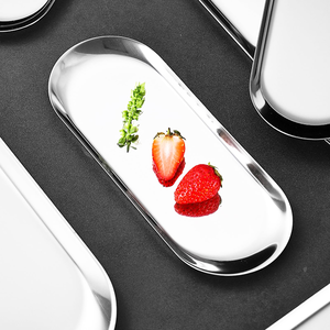 Manufacturer Table <b>Perfume</b> Vanity <b>Tray</b> Home Decor Oval Lacquer Finish Mirror Glass Serving Trinket <b>Tray</b> for Bathroom Living Room - Product Image 3