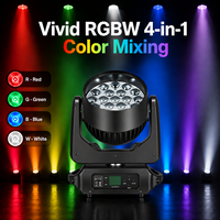 Luz Móvil LED de 300W RGBW 4 en 1 DMX512, Iluminación de Escenario de 24 Canales, Luz de Haz para DJ, Discoteca, Conciertos