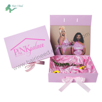 Coffret Cadeau Magnétique de Top Vente avec Logo Personnalisé, Doublure et Insert en Satin Noir