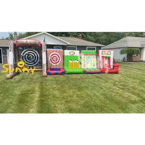 5-in-1 Carnival Games blow up party inflatable games for kids and adults team building or event fun