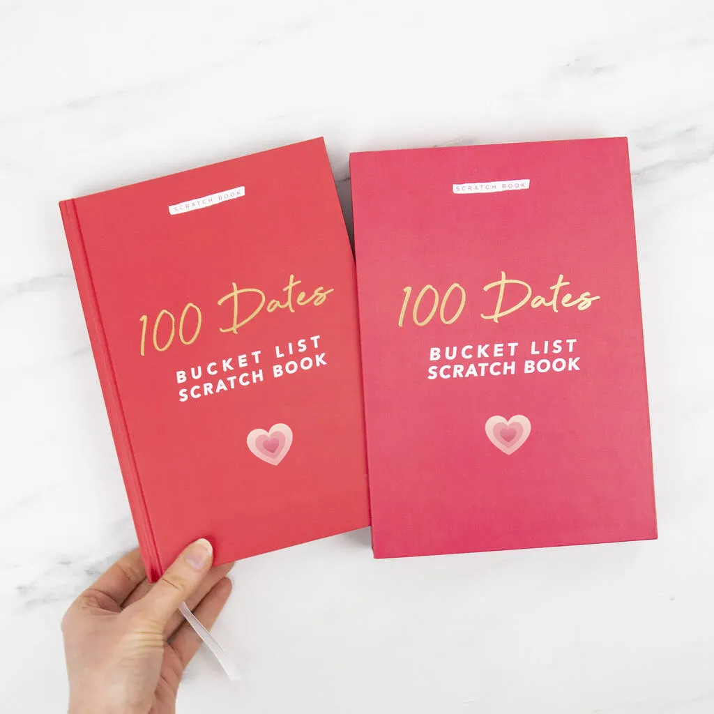 Custom 100 Dates Edition Bucket List Adventure Challenge Scratch Off Book Scratch-Off Games