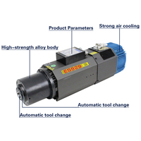 Moteur de broche CNC ATC 4.5KW/9KW changement d'outil automatique broche refroidie par air ISO30 BT30 moteur de broche