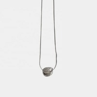 Collier pendentif en argent 925, simple et polyvalent, accessoire de mode quotidien adapté aux hommes et aux femmes