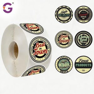 Étiquettes rondes personnalisées, autocollants en vinyle adhésifs, autocollants de logo pour l'emballage et les bouteilles, étiquettes personnalisées imperméables, <span class=keywords><strong>impression</strong></span> d'autocollants - Product Image 4