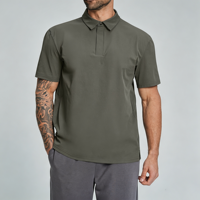 Polo de golf pour homme en tissu recyclé GH Wholesale, doux, respirant, manches courtes, vêtements de sport décontractés pour activités de plein air, t-shirt pour homme