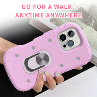 HGD EVA nouveau design étuis de téléphone portable pour iPhone 16 Pro anneau de ceinture accessoires de téléphone portable porte-anneau béquille housse de téléphone