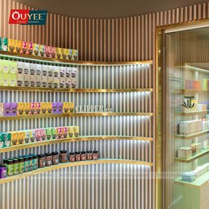 <span class=keywords><strong>Armoire</strong></span> portable moderne en bois avec lumière LED Conception de comptoir de <span class=keywords><strong>pharmacie</strong></span> écologique pour décoration intérieure Magasin de <span class=keywords><strong>pharmacie</strong></span> - Product Image 1