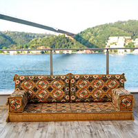 Ensemble de canapés modulaires arabes personnalisables, style turc, gain de place, pour balcon, patio, chambre d'amis