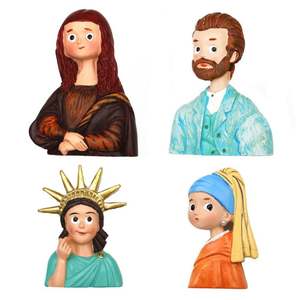 Divertidos imanes de resina para nevera con pinturas famosas del mundo: Mona Lisa, Van Gogh, el Grito. Imanes decorativos personalizados. - Product Image 5