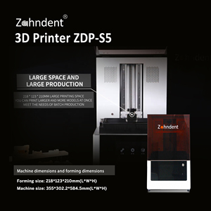 Imprimante 3D dentaire Zahndent ZDP-S5, précision de 0,05 mm, haute vitesse, faible coût, haute qualité, grande taille d'impression, certifiée CE, résolution 8K - Product Image 4