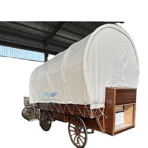 Venta caliente Turismo Horse Drawn Wagon Camper Wagon tienda de campaña/Tienda familiar de lujo al aire libre Conestoga Wagon Carriage - Product Image 2