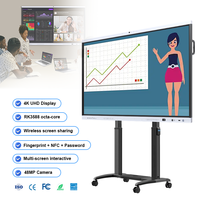Tableau blanc interactif AI 4K UHD pour l'éducation/le bureau avec NFC/caméra de suivi facial – Tableaux numériques interactifs 4K pour l'école en promotion