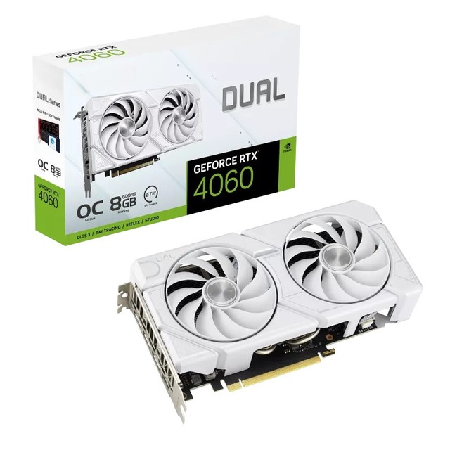 New MXM GeForce RTX 4060 EVO White OC Edition 8GB GDDR6 Gaming GPU DLSS3 Two Fans for Desktop PC