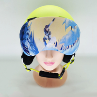 Housse de visière de casque de ski élastique personnalisée, housse de coussin