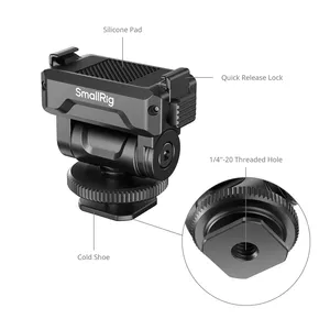 Soporte de Zapata Fría para DJI <span class=keywords><strong>Osmo</strong></span> Action 6/Nano, Montura de Liberación Rápida con Inclinación Ajustable de <span class=keywords><strong>160</strong></span>° y Amortiguación, Pivote con Orificio de 1/4"-20, de Aluminio - Product Image 1