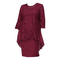 Robes de Soirée et Cocktail Grandes Tailles S-8XL en Dentelle pour Mère de la Mariée