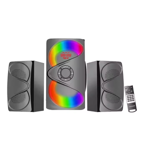 Altavoz de Audio Profesional Multimedia 2.1 CH de Alta Calidad para el Hogar, Subwoofer Grande y Moderno, Altavoz Activo para Computadora con USB y Aux, Portátil, de Madera - Product Image 2