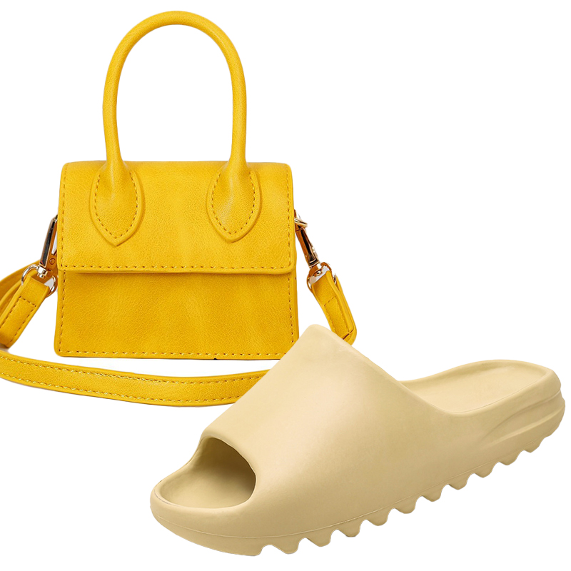 Комплект из мягких домашних шлепанцев, комплект с сумкой и сумкой, плоская подошва, уличные модные сандалии