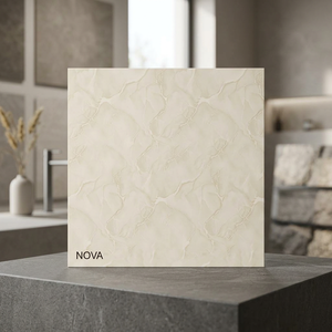 Plain Beige Ivory Nano Polished Soluble Salt Porcelain Tiles 600x600mm 60x60cm Vitrified Floor Tiles - Product Image 2
