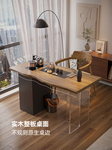 Felluco <span class=keywords><strong>2025</strong></span> rắn Bàn cà phê gỗ thiết kế hiện đại với tích hợp nhúng Ấm đun nước cho nhà phòng khách hoặc ban công - Product Image 3