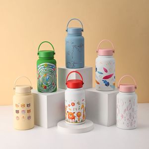 2025 Custom High Quality 650ml Stainless Steel Vacuum Leakproof Silicone Strap Wide Mouth Travel Gift <b>Cup</b> - Product Image 1