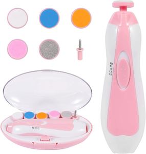 Coupe-ongles électrique pour bébé, lime à ongles pour bébé sans griffes tranchantes, 6 en 1 avec lumière de sécurité, soin des ongles des nouveau-nés - Product Image 1