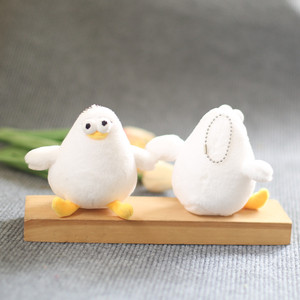 Portachiavi in peluche a forma di pollo grasso e simpatico, anatra o gabbiano, morbido giocattolo imbottito - Product Image 5