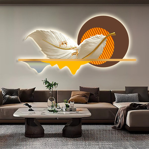 بيع بالجملة حديثة فاخرة لوحة فنية جدارية مقاومة للماء حجم مخصص طباعة uf غرفة المعيشة - Product Image 2