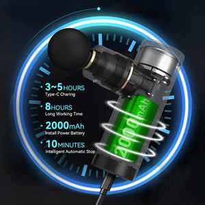 Masajeador Muscular de Bolsillo Ideal para Viajes, Pistola de Masaje de Alta Potencia de 3200 rpm con Cabezales de Silicona - Product Image 3