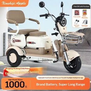 Tricycle électrique pour adultes, personnes âgées, enfants, femmes, <span class=keywords><strong>petite</strong></span> <span class=keywords><strong>taille</strong></span>, fonction ouverture/fermeture, vitesse 30 km/h, charge utile 100-200 kg, autonomie 50-70 km - Product Image 3