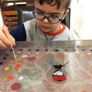 LP 12 Farben Ungiftige DIY Kreative Kunst-Sets Marmor-Malerei Wasser-Marmorierfarben Kunst-Set für Kinder - Product Image 5