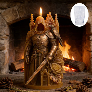 Moldes de silicona YS Knight and Crow para velas, moldes retro de yeso para decoración, moldes de fundición para bricolaje, suministros para hacer velas de aromaterapia - Product Image 1