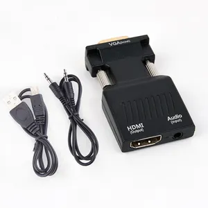 Fjgear rekabetçi fiyat vga hdmi dönüştürücü ile usb kabloları ve ses kabloları