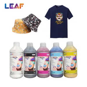 LEAF 1000 ml Flasche cmykw 5-farben STS-basierte DTF-Tinte Siebdruck Textildruck DTF für Drucker-Tinte