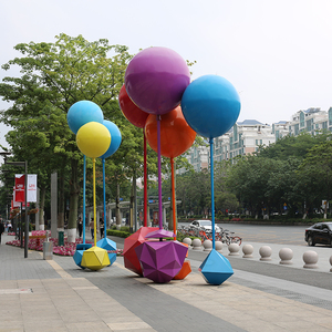 K004 escultura de decoración de arte personalizado escultura de globo de gran escala estatuas duraderas resistentes a la intemperie adornos de paisaje de jardín - Product Image 4