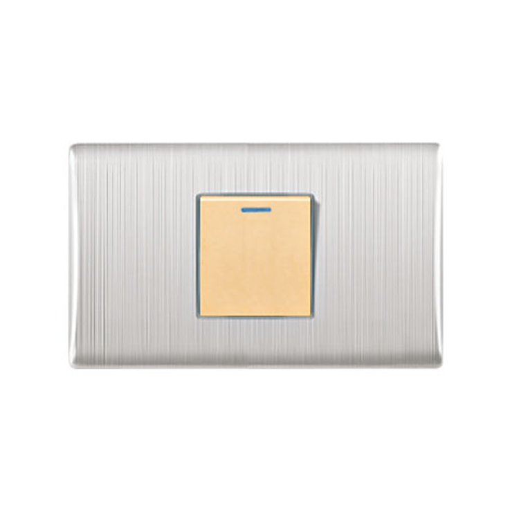 VNX Newest Selling Stainless Steel Material Electronic 1Gang 1Way/2Way Silver Color America Standard Light Wall Switch