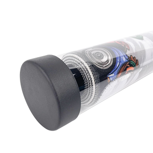 Clear Plastic Round Storage Tube with Black Ends Vertical Display <b>Rack</b> - Product Image 3