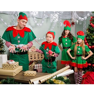 Costumes de Noël pour parents, déguisements de cosplay, costumes de scène de Père Noël et d'<span class=keywords><strong>elfe</strong></span> vert pour garçons et filles - Product Image 2