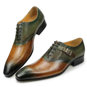 Zapatos de vestir para hombre hechos a medida con hebillas modernas, zapatos de cuero brogue casuales y formales hechos a mano. - Product Image 2