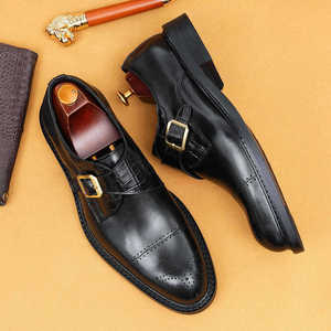 Mocasines Oxford de Cuero Genuino para Hombre, Estilo Italiano de Alta Gama, Hechos a Mano, Zapatos de Boda con Cierre Deslizante, Bordado Ligero Otoñal - Product Image 5