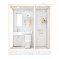 Unité de salle de bain préfabriquée tout-en-un autoportante Douche Toilette et Toilette Salle de bain portable Dosettes de salle de bain modulaires