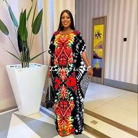 Nouvelle Robe Traditionnelle Africaine Diamantée Bubu pour Femme Grande Taille, Style 2025, Tendance, Ample, Respirante, en Coton, Imprimé Ethnique, pour l'Été