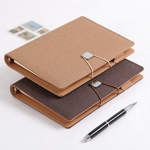 Custom Promotional Business A5 A6 Loose-Leaf Pu Leather Hardcover <b>Binder</b> <b>Notebook</b> - Product Image 1