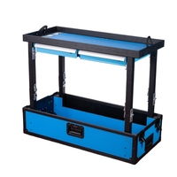 Boîte à outils DJ de haute qualité pour grossiste d'usine, station de travail portable pliable avec tiroirs et pieds réglables