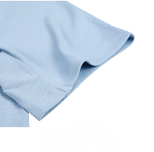 DEZE T-shirt de sport à manches courtes à séchage rapide, respirant, doux pour la peau, décontracté, pour le fitness et la course, avec logo personnalisable, col rond - Product Image 5