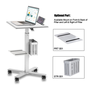 Có thể điều chỉnh MDF di động máy tính xách tay Máy Trạm giỏ hàng chuyển đổi gas Lift di động máy trạm giỏ hàng - Product Image 2