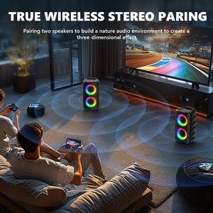 <strong>High</strong>-<strong>end</strong> Wireless <strong>Speaker</strong> - Large Stereo Effect, Built-in Microphone, Subwoofer, Party-specific <strong>Speaker</strong> - Product Image 4