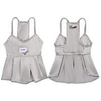 Robe de fête rose TOUCHDOG pour petits chiens, robe tutu scintillante avec sangle à paillettes, tulle 3 couches, nœud en diamant rose, tenue de cérémonie pour animaux de compagnie