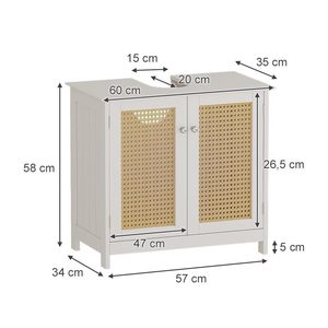 Bien eleganza Rattan <span class=keywords><strong>bagno</strong></span> <span class=keywords><strong>mobile</strong></span> con pittura in bianco MDF con decorazione porta in vimini per palestra e Hotel soluzione di stoccaggio - Product Image 4