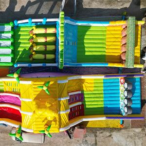 Obstáculo inflable comercial, carrera de obstáculos inflable para adultos grandes para parque de atracciones, juego inflable publicitario - Product Image 3